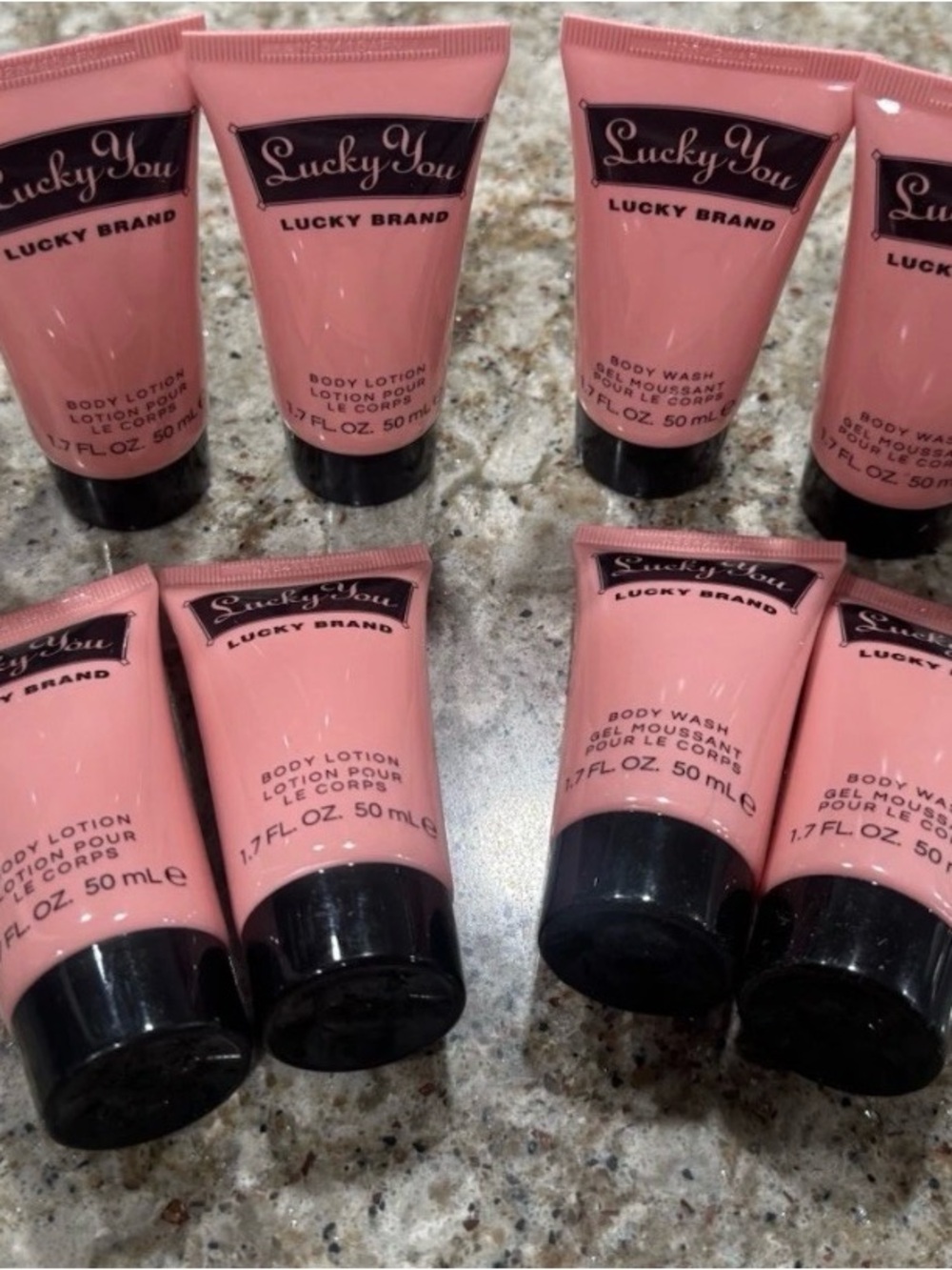 Lot 10 Lucky Brand By Lucky You For Women Combo Pack: Body 5 Lotion & 5 Wash